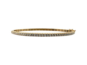 14K Yellow Gold 1 Carat Diamond Bangle Bracelet