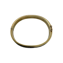 Vintage Enamel Bangle Bracelet 14K Yellow Gold