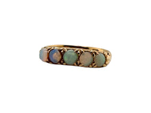 Vintage Matching Opal Rose Gold Band Rings