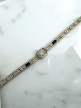 Vintage Art Deco Era Filigree Bracelet 14K White Gold