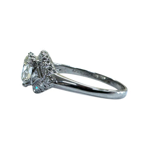 Vintage Art Deco 1.73 Carat Platinum Engagement Ring GIA