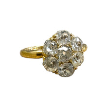 Vintage Old Mine Cut Diamond Cluster Ring 1.5 Carats