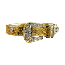 Western Style Buckle Diamond Bangle Bracelet