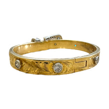 Western Style Buckle Diamond Bangle Bracelet