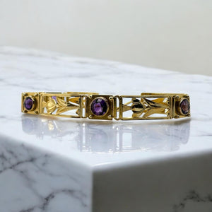 Vintage Edwardian Era Amethyst Bracelet Potter & Mellen Inc