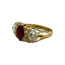 Vintage Burma Ruby & Diamond Ring 18K Yellow Gold Lotus GIA