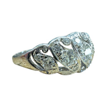 Vintage Art Deco Diamond Cocktail Ring 14K White Gold