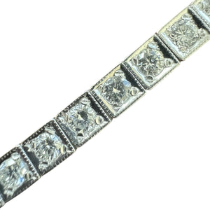 Vintage Platinum Diamond Tennis Bracelet 4 Carats