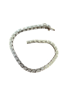 Vintage Platinum Diamond Tennis Bracelet 4 Carats