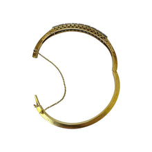 Vintage Ruby & Diamond Bangle Bracelet 14K Yellow Gold