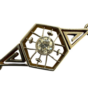 Vintage Two Toned Old European Cut Diamond Filigree Bracelet