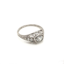 ANTIQUE ART DECO 0.60 CARAT DIAMOND PLATINUM FILIGREE RING