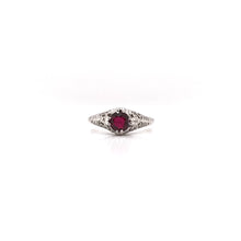 ART DECO 0.92 CARAT RUBY FILIGREE RING