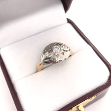 MID CENTURY TWO TONE DIAMOND RING